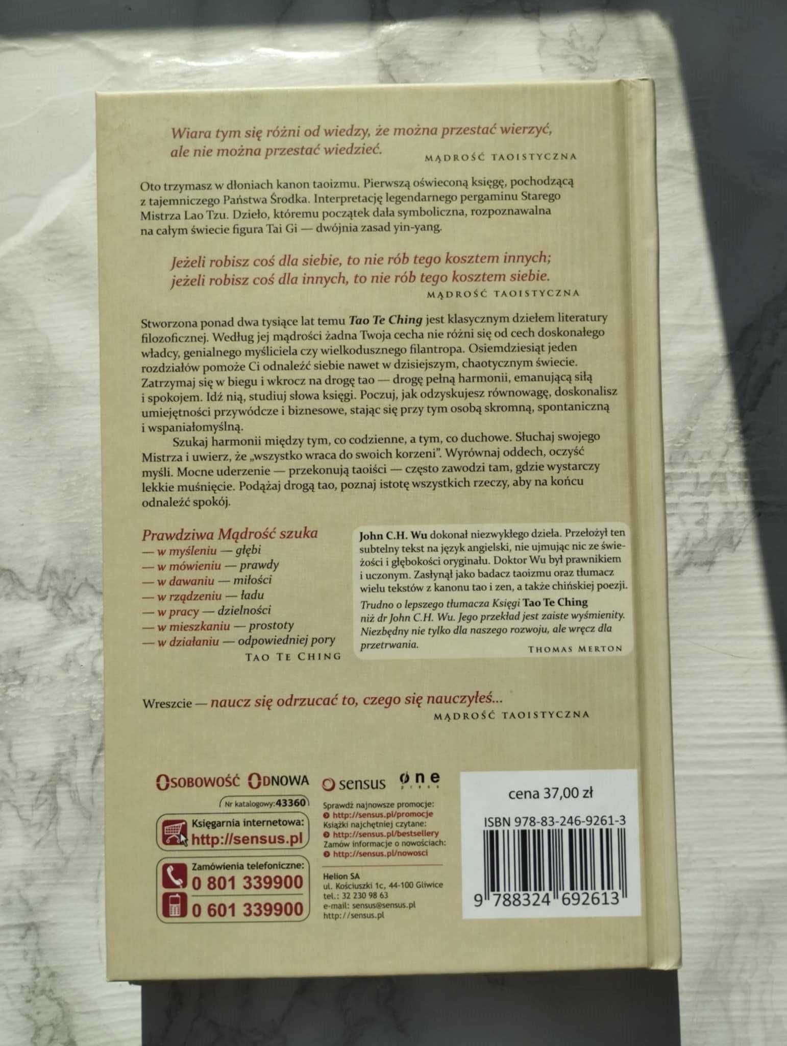 Tao Te Ching - w poszukiwaniu równowagi - Lao Tzu
