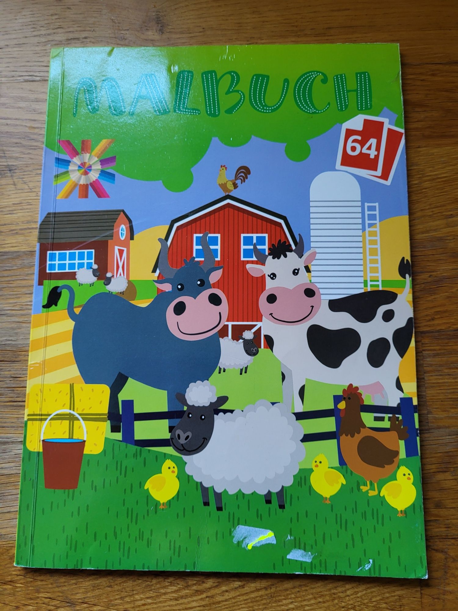 zestaw mega kolorowanek dla najmłodszych z naklejkami 3 szt.