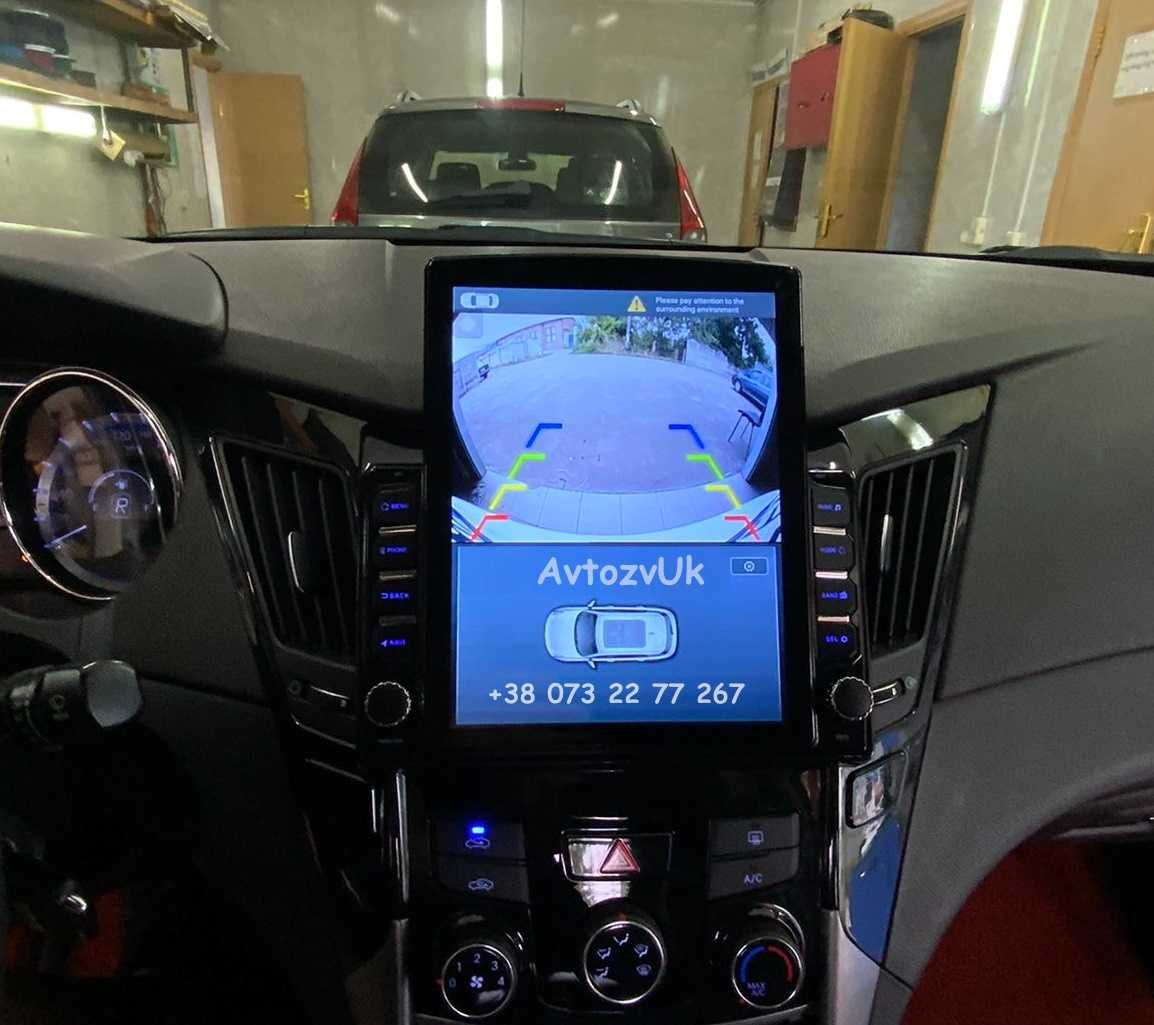 Магнитола SONATA Hyundai Соната Tesla GPS USB 2 дин CarPlay Android 14