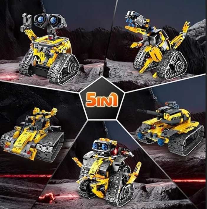 Robot do budowania zabawka 5w1 z aplikacją pilotem zdalnego sterowania