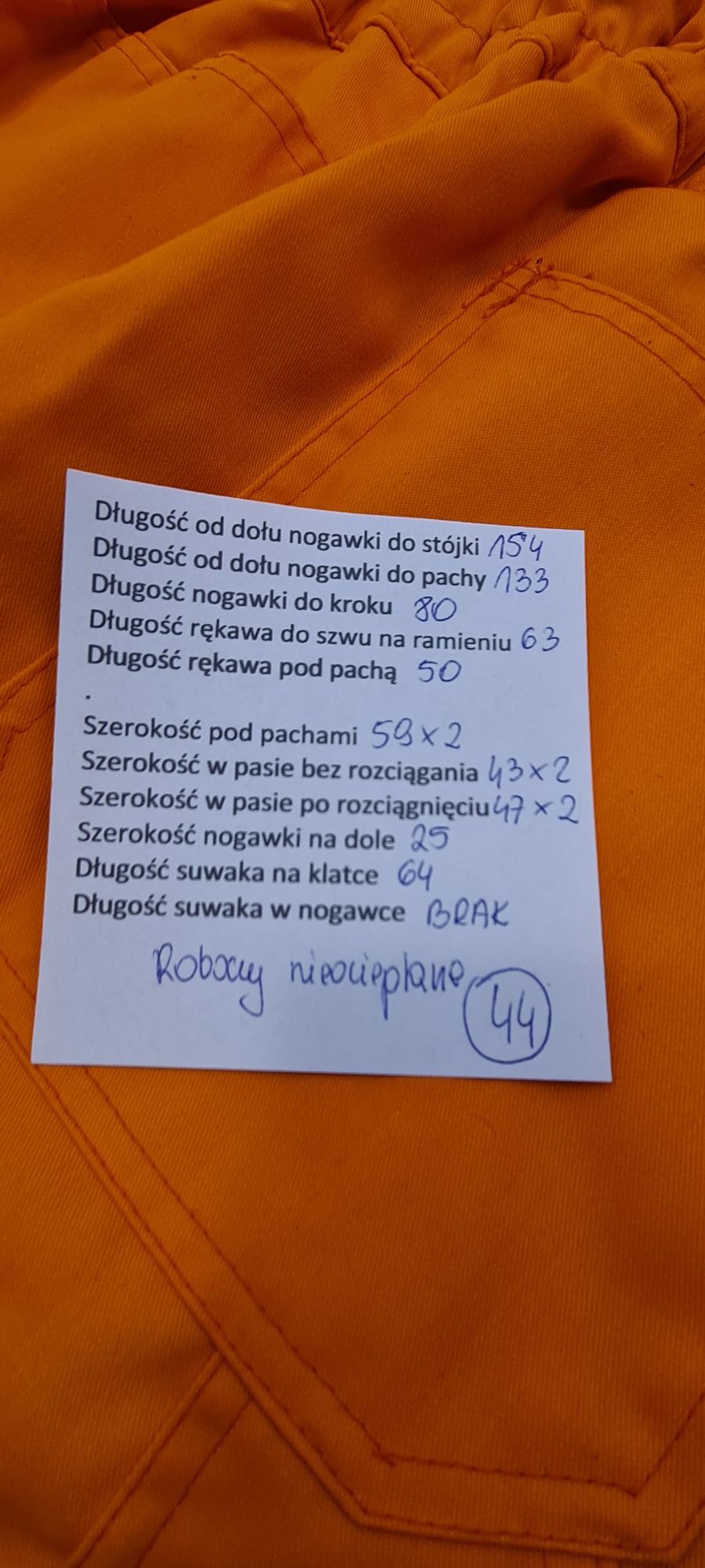 Kombinezon roboczy zimowy męski rozm. 52