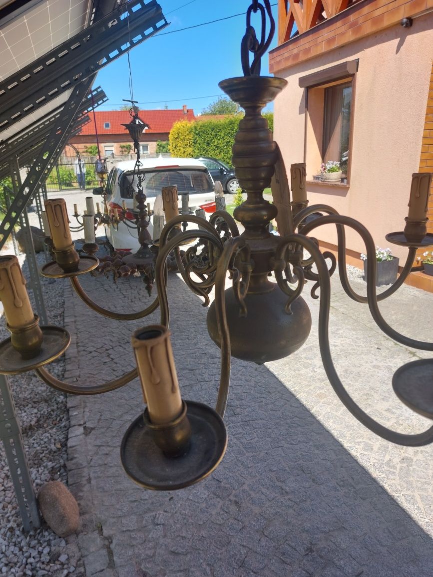 Sprzedam żyrandol mosiężny