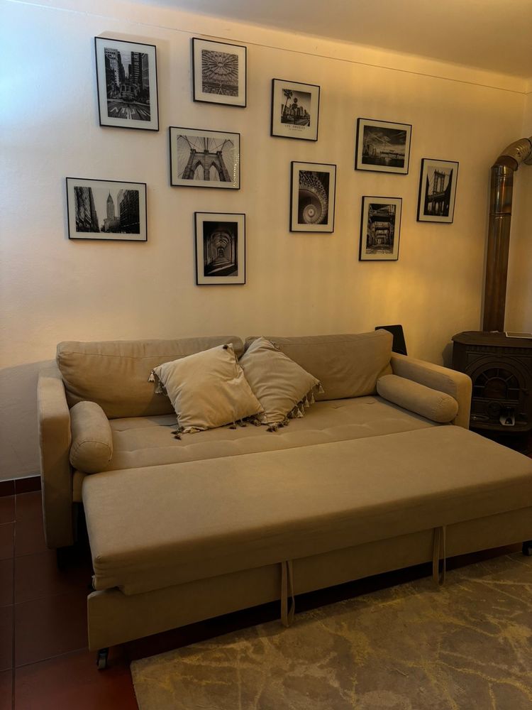 sofá 3 lugares chaise longe