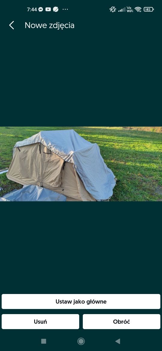 Namiot dachowy adventure team 4x4 offroad camping wyprawy