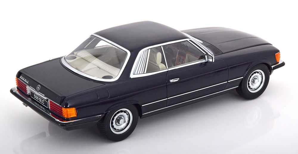 Model 1:18 KK-Scale Mercedes-Benz 500 SLC (C107) 1981 dark blue