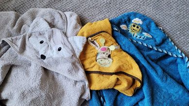 Zestaw 3 ręczników z kapturkiem dla dzieci