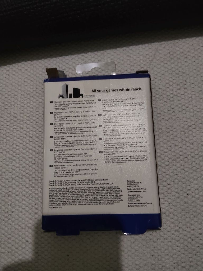 Game Drive 2TB para PlayStation – Sem uso, original