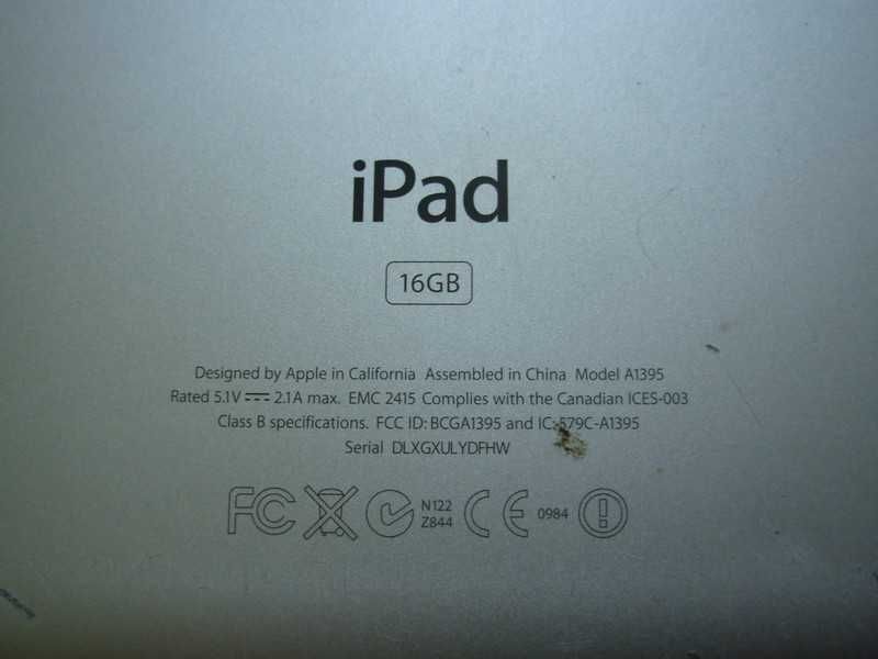 Запчастини до планшету Ipad a1395 16G