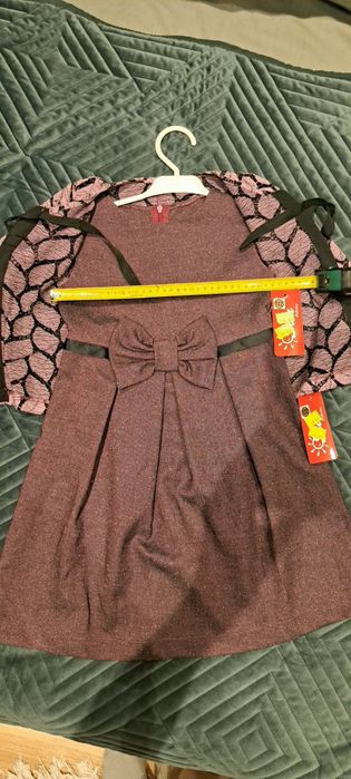 Sukienka fioletowa z bolerkiem r. 122