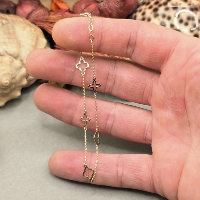 Złota bransoletka.  Nowa . Próba   585 .