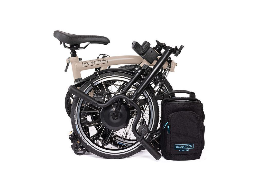 Brompton Electric Bike, C-Line, Dune Sand