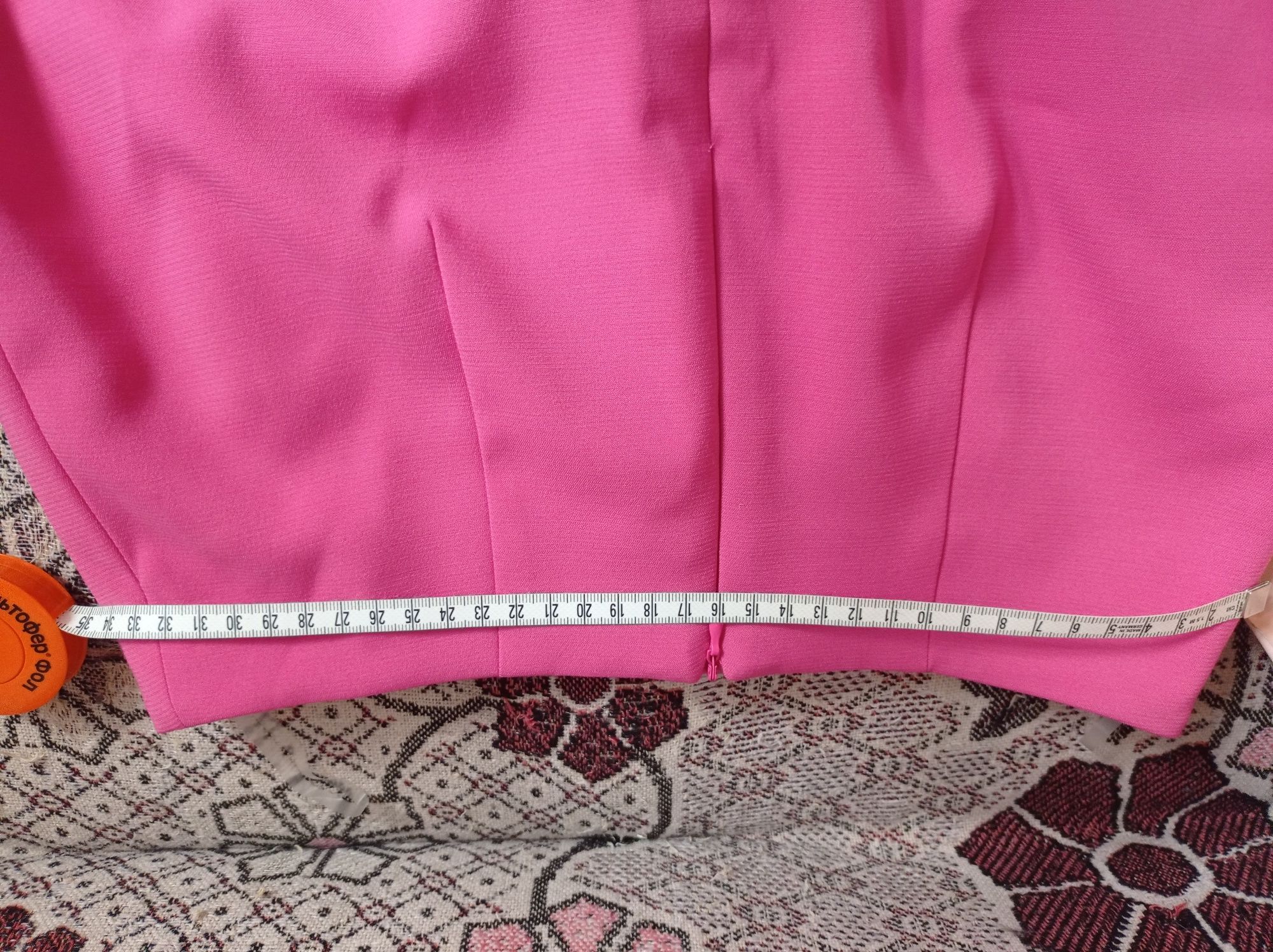 Костюм  малиновий рожевий Barbie зі спідницею/юбка gepur в стилі Zara