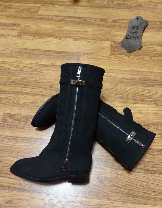 Чоботи труби шкіра в стилі GIVENCHY 3 кольори