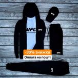 Ufc юфс чоловічий набір 5в1 футболка кофта штани шорти кепка