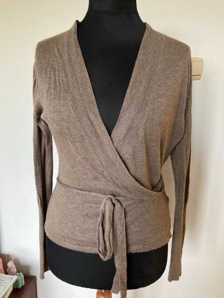 Sweter kardigan kopertowy angora kaszmir
