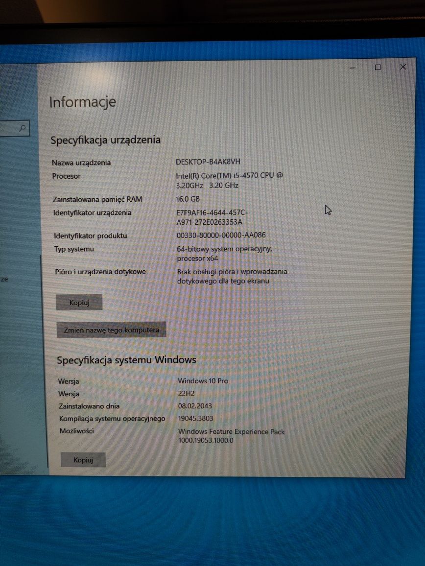 Komputer do pracy i gier | i5, RX 560 4GB, 16GB RAM, SSD+HDD, WiFi