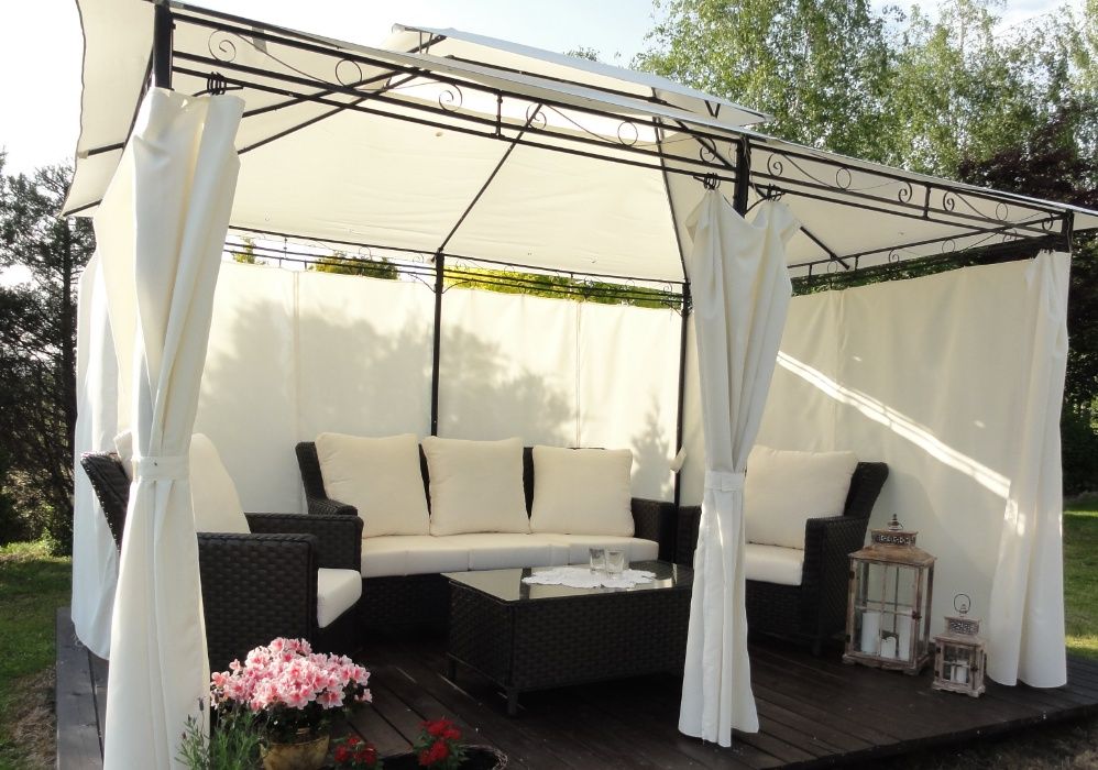 Eldar meble ogrodowe z technorattanu kanapa fotele stolik nowe brązowe