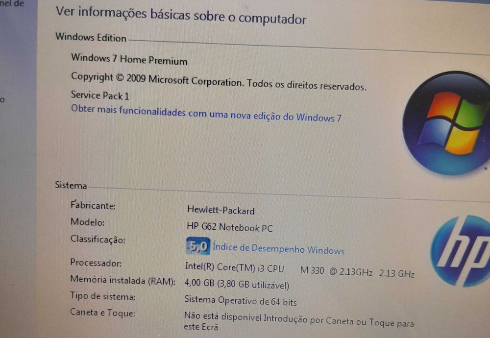 Portatil hp core i3