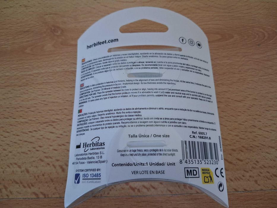 Aplicador Silicone Gel para tratamento Joanetes-Novo