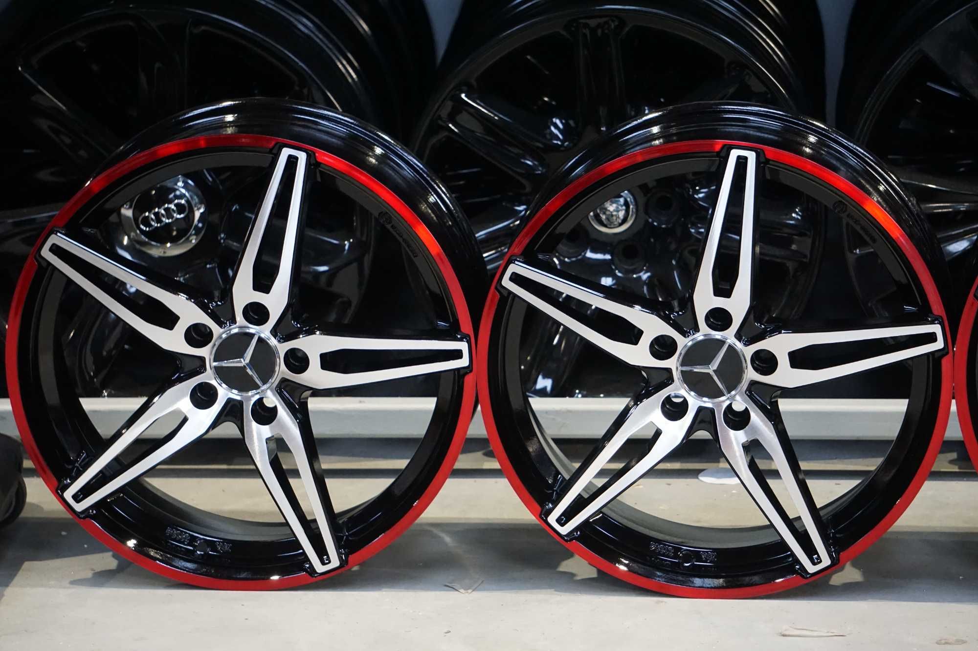 Alufelgi Carmani 5x112 7,5Jx18 et52 cb66,6mm wyjatkowe! candy red cnc!
