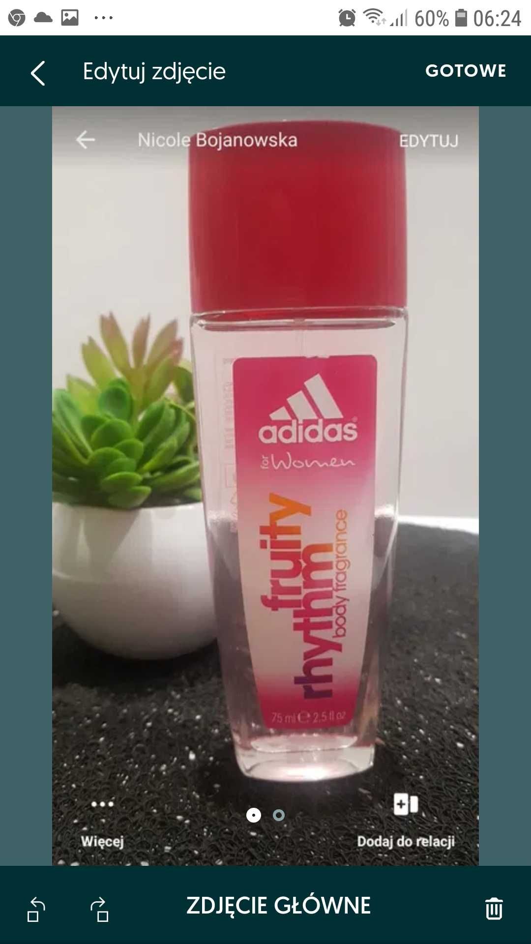 Woda toaletowa Adidas fruity rhythm
NOWA .