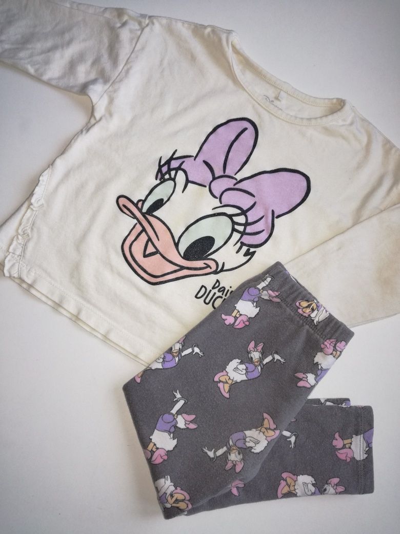 Komplet dziewczęcy cool club smyk zestaw bluzka legginsy Daisy Duck 92