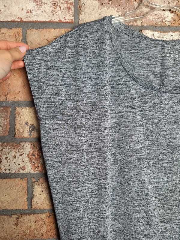 Szara koszulka sportowa t-shirt damski sport joga pilates 42 14 XL
