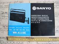 Manual Instruções Rádio Sanyo MR 4110E Antigo