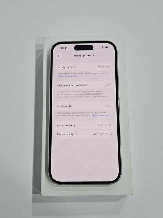 iPhone 16 128GB | Stan Bardzo Dobry | Bateria 92%