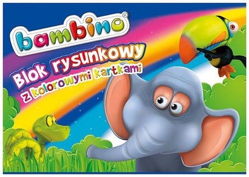 Blok Rysunkowy Z Kolowymi Kartkami A4 16 Kartek Bambino