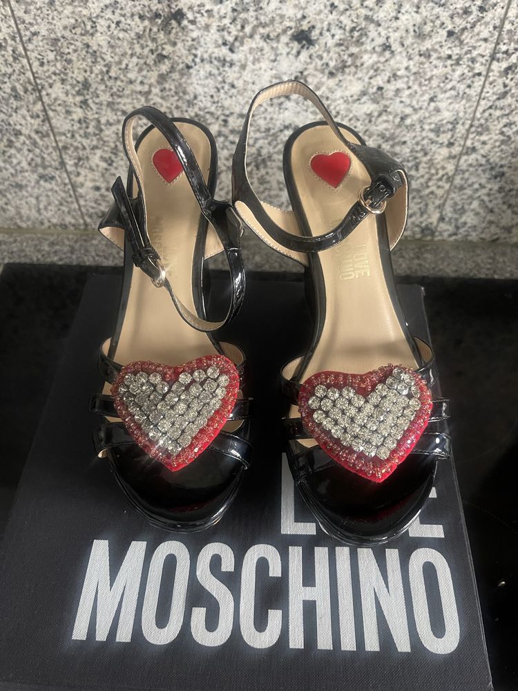 Moschino original sandálias pretas