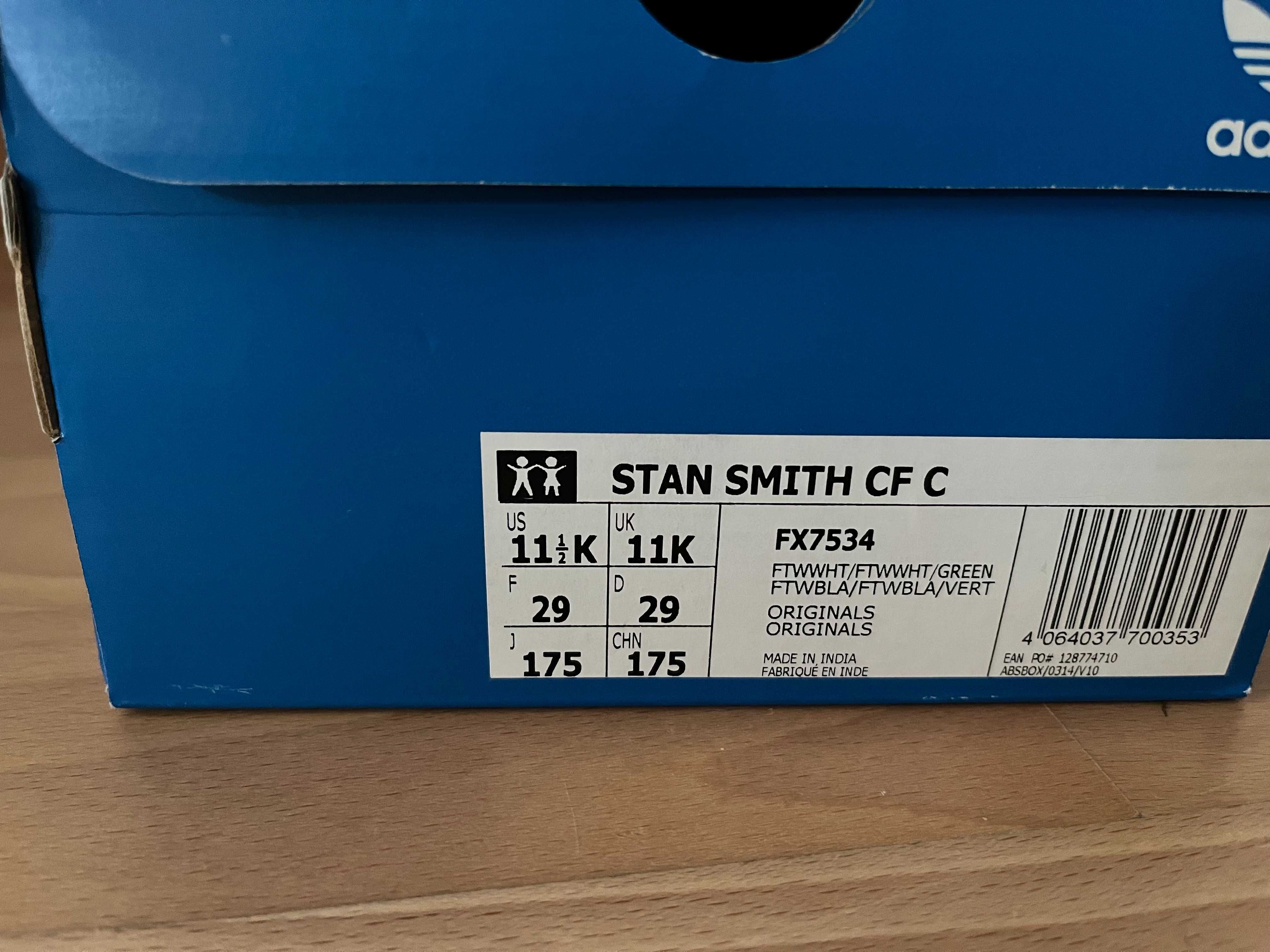 Adidas Stan Smith dla dzieci na rzepy rozmiar 29, 17,5 cm