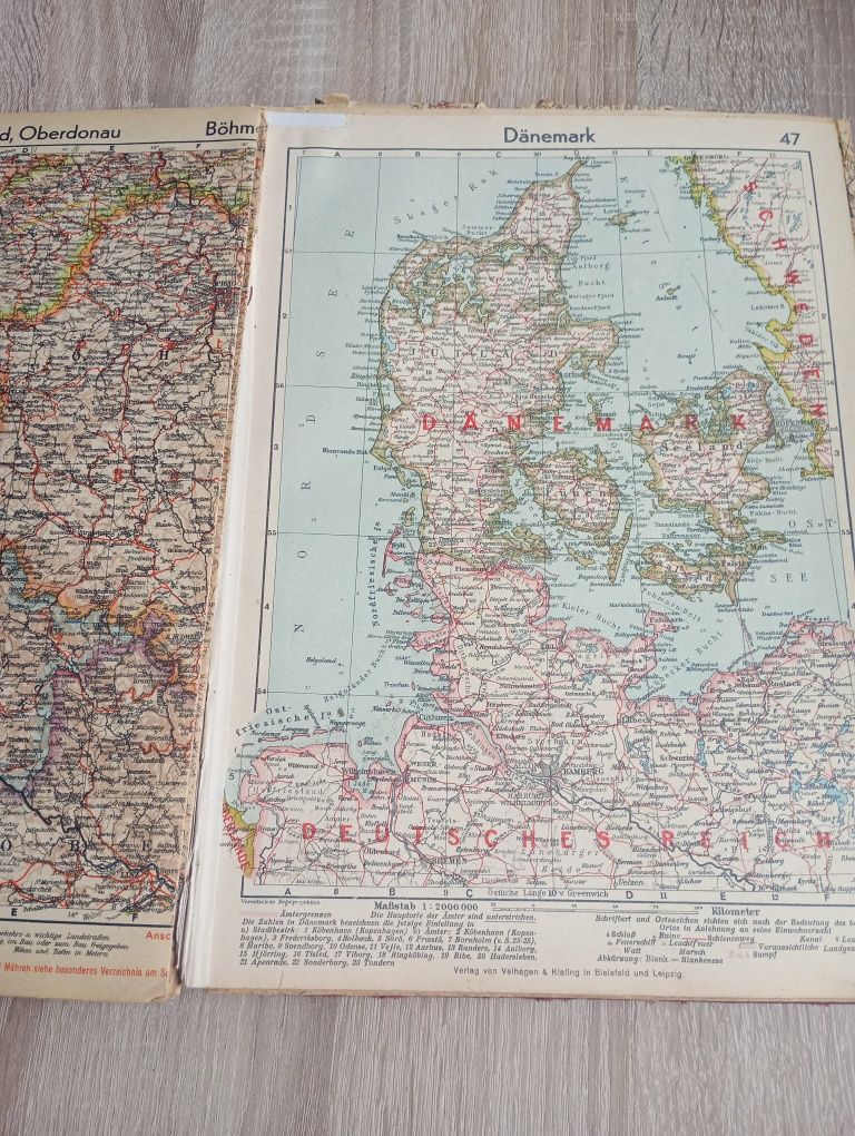 Książka stary niemiecki atlas 1941 rok