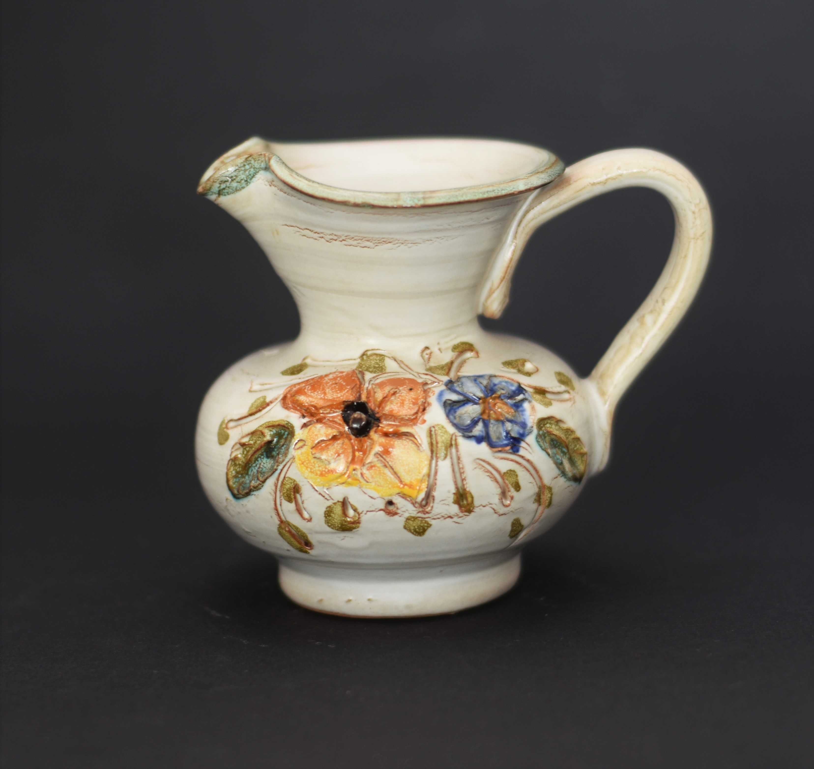 Mlecznik, Ainring Keramik Handarbeit ręcznie malowany dzbanek kwiatowy