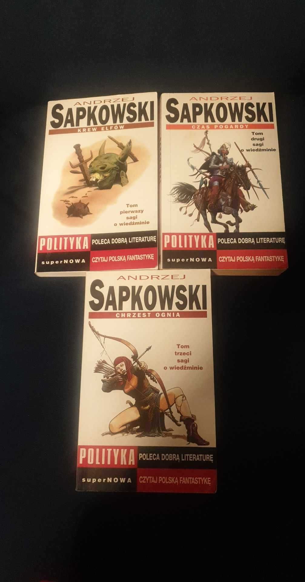 Wiedźmin Saga o wiedźminie 3 tomy Andrzej Sapkowski