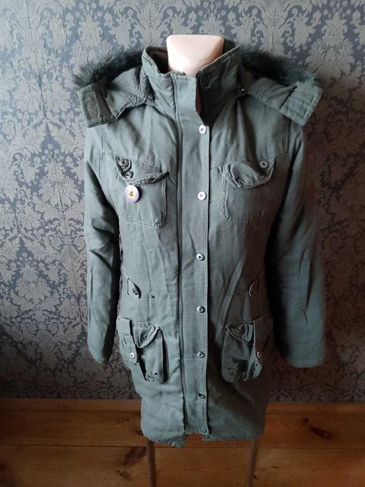 Kurtka zimowa damska parka z haftem