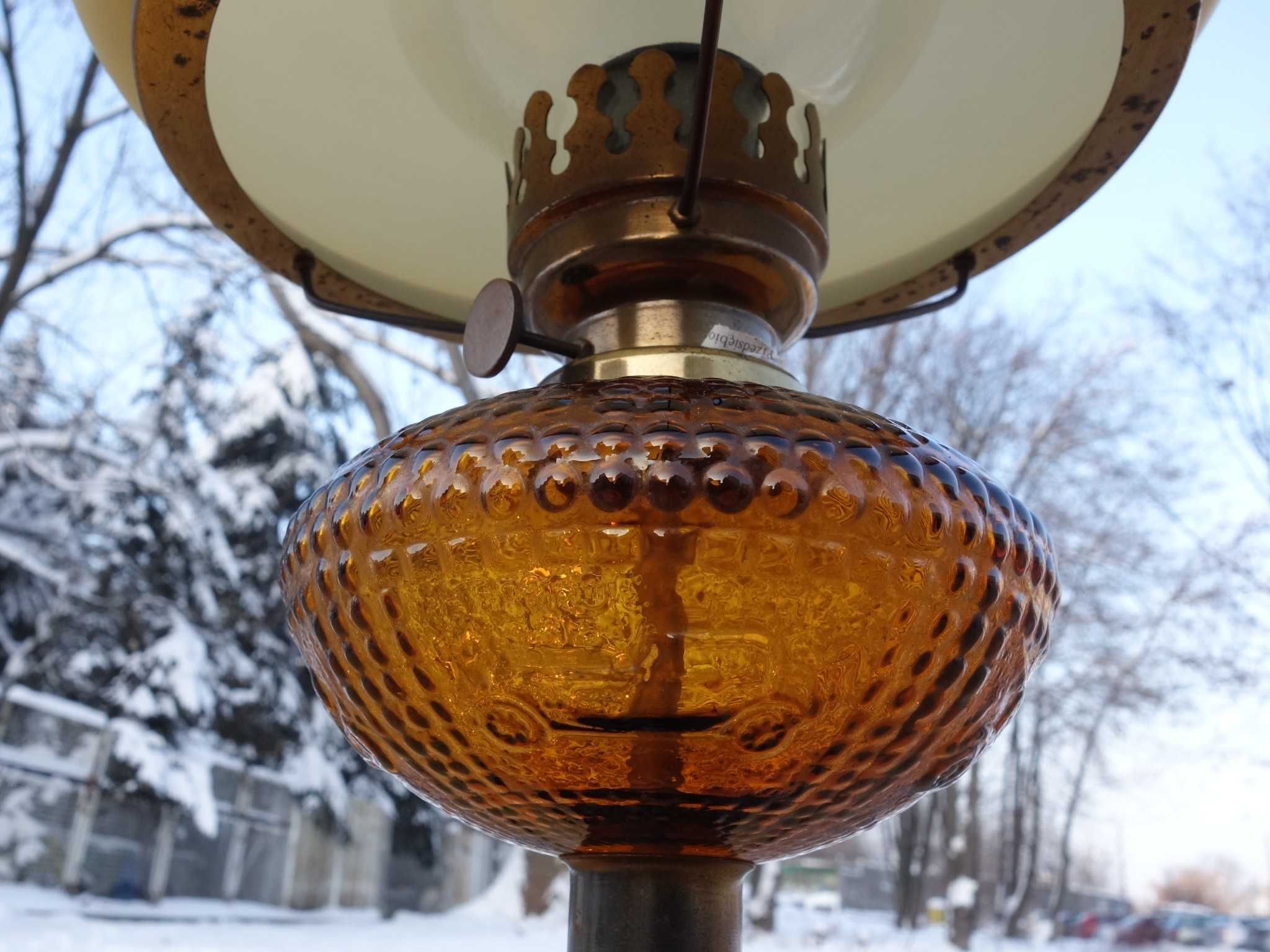 Lampa retro PRL stylizowana na naftową - Elektrometal Wieliczka