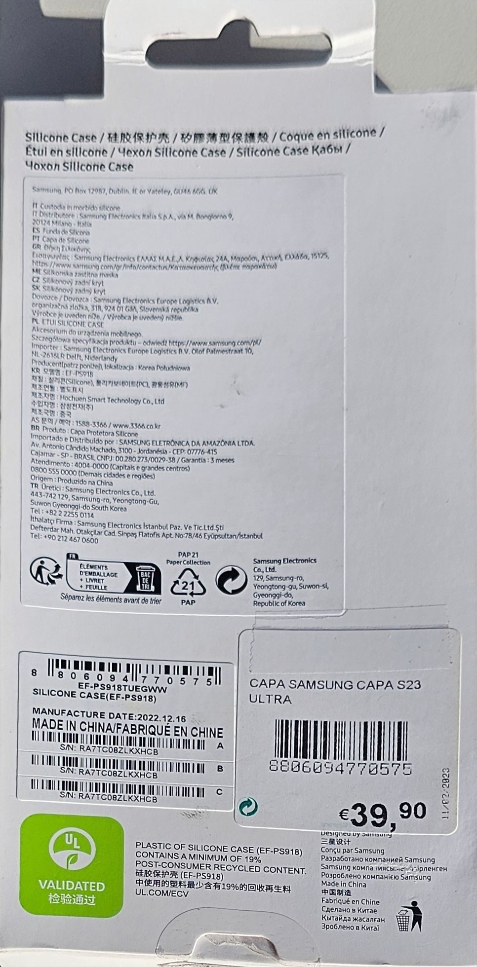 Capa original Samsung S23 Ultra Nova
