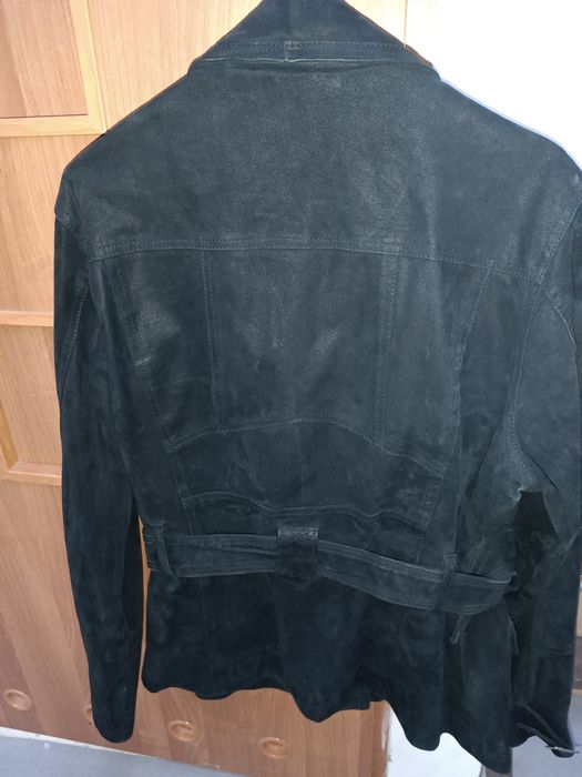 Kurtka damska zamszowa 38 M 40 L 42 XL czarna z paskiem Cecil