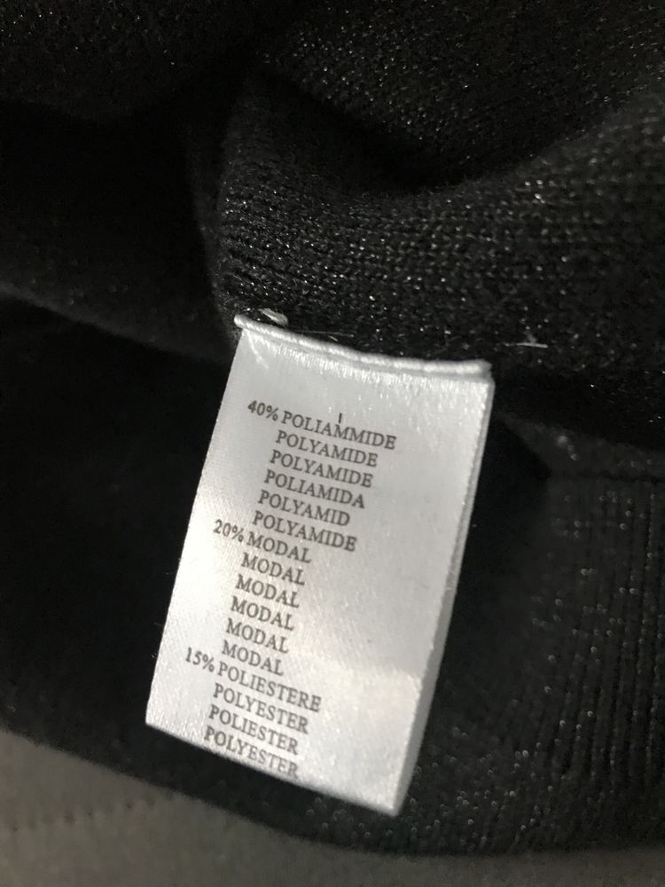 Sweter czarny  z perełkami Butik r. M/L