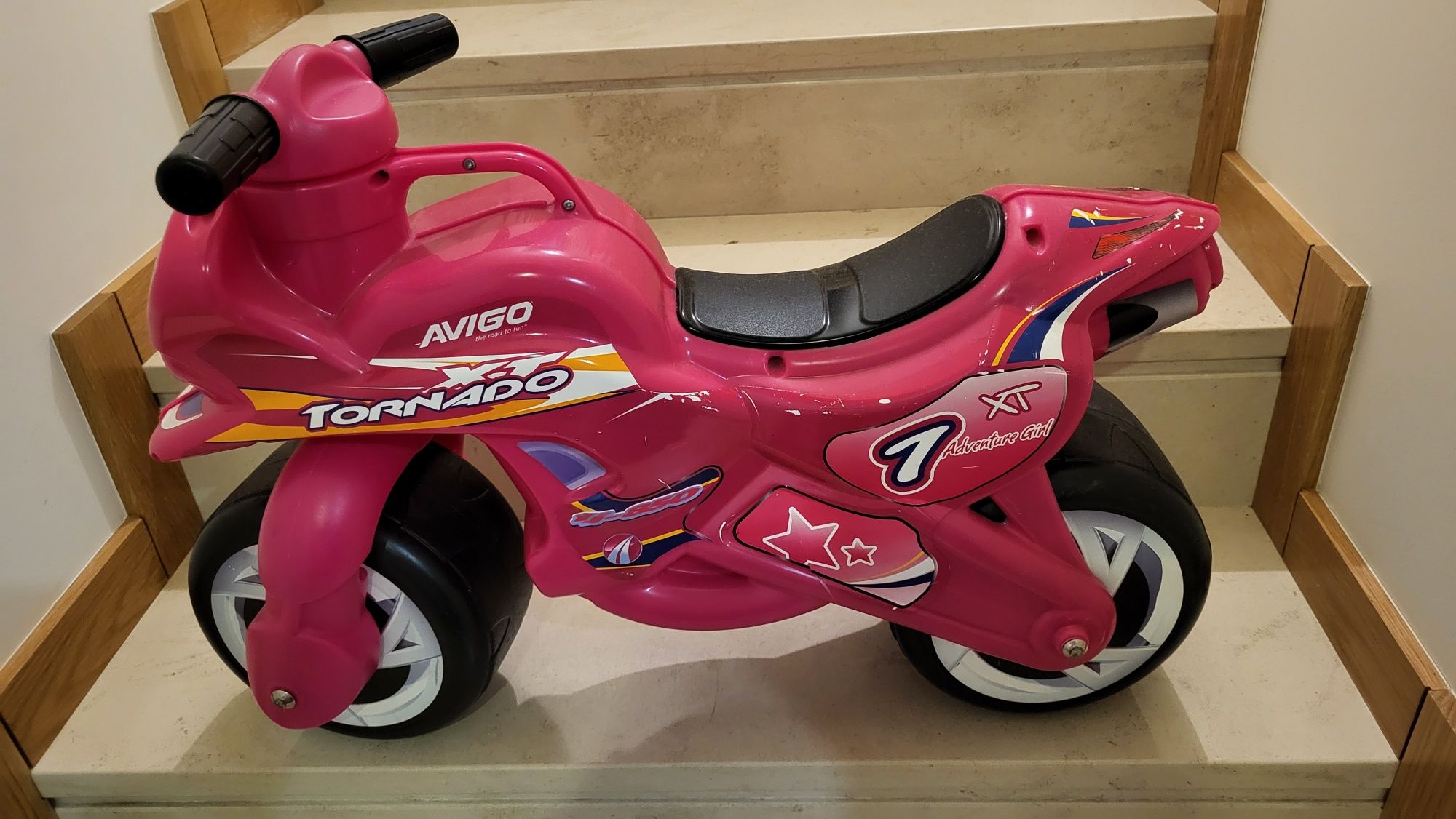 Moto andador rosa