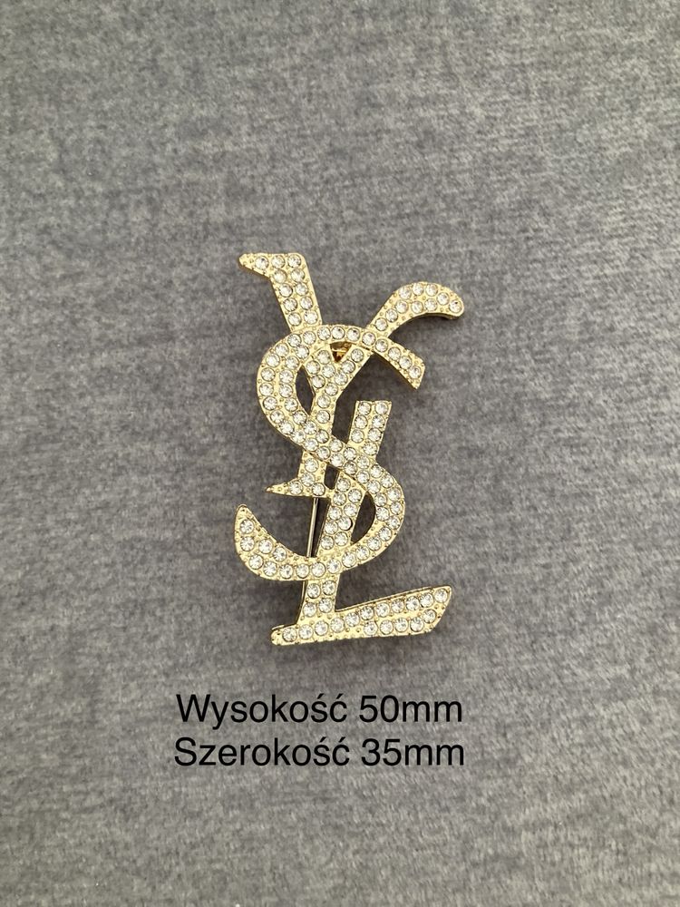 Broszka cc cyrkonia złota