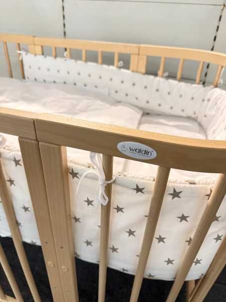 [OUTLET] Waldin Łóżeczko Dziecięce 7w1 z Materacem Natural