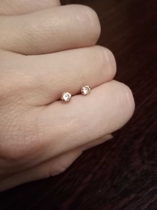 Серьги золотые пуссеты (гвоздики), золоті сережки, цвяшки