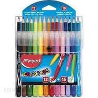 Maped zestaw kredki oraz flamastry Colorpeps 15 kredek + 12 flamastrów