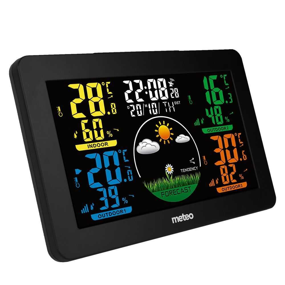 Stacja pogody Meteo SP90 - 3 czujki, kolor, zasilacz - OUTLET