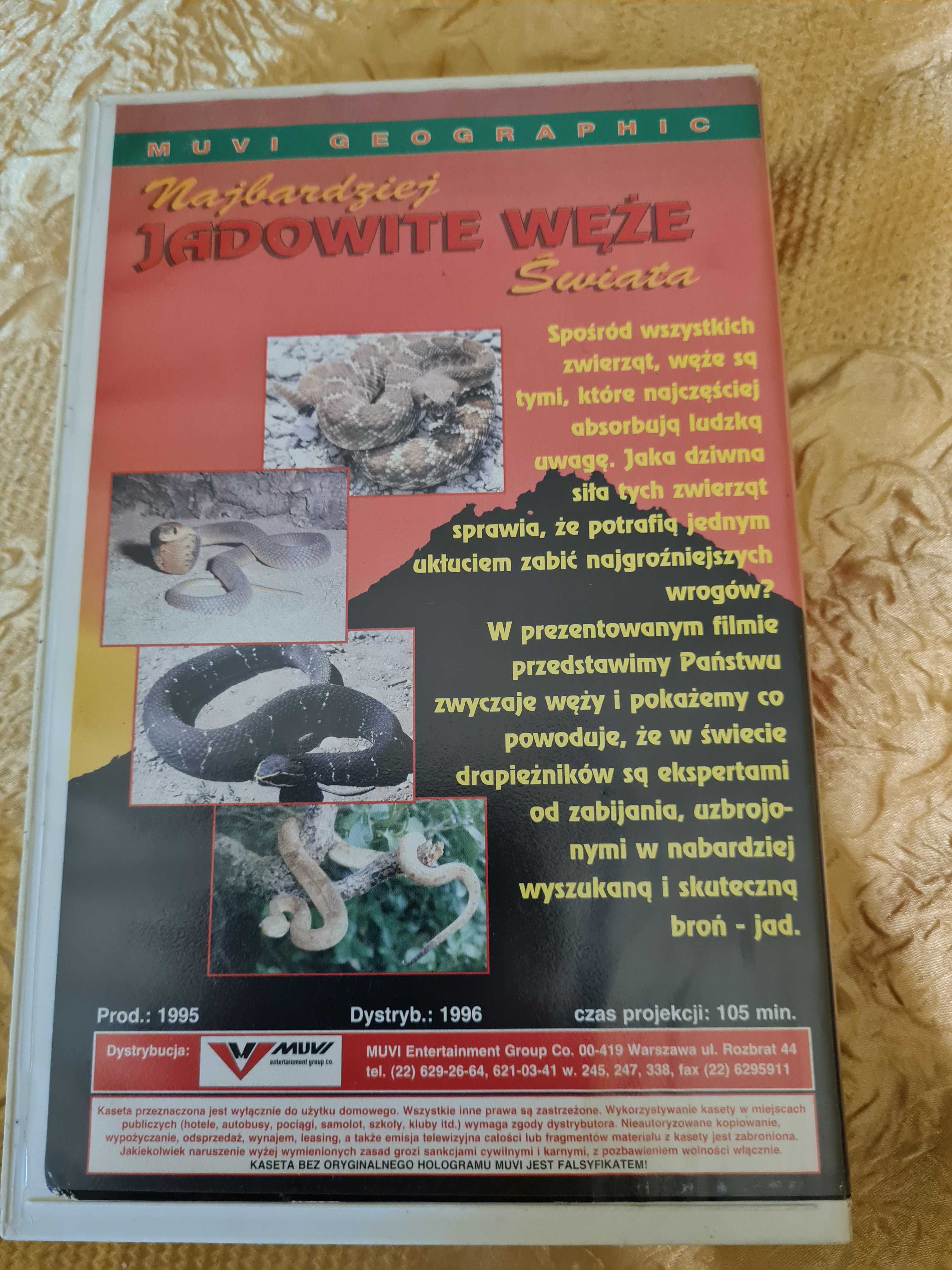 Najbardziej jadowite węże kaseta VHS