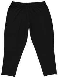 Spodnie dżersey - oxford wygodne, czarne, Plus Size  2XL - 50 / 52