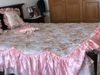 Edredão decorativo colcha coberta cama casal