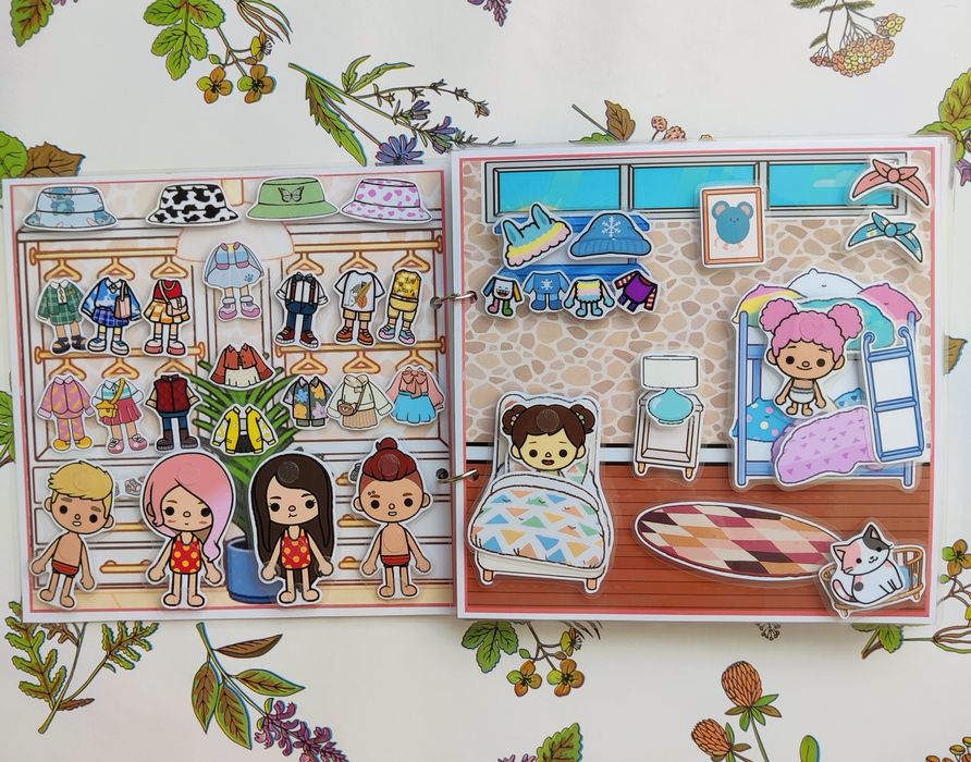 Тока Бока сім'я будиночок ігри на липучках альбом книжка